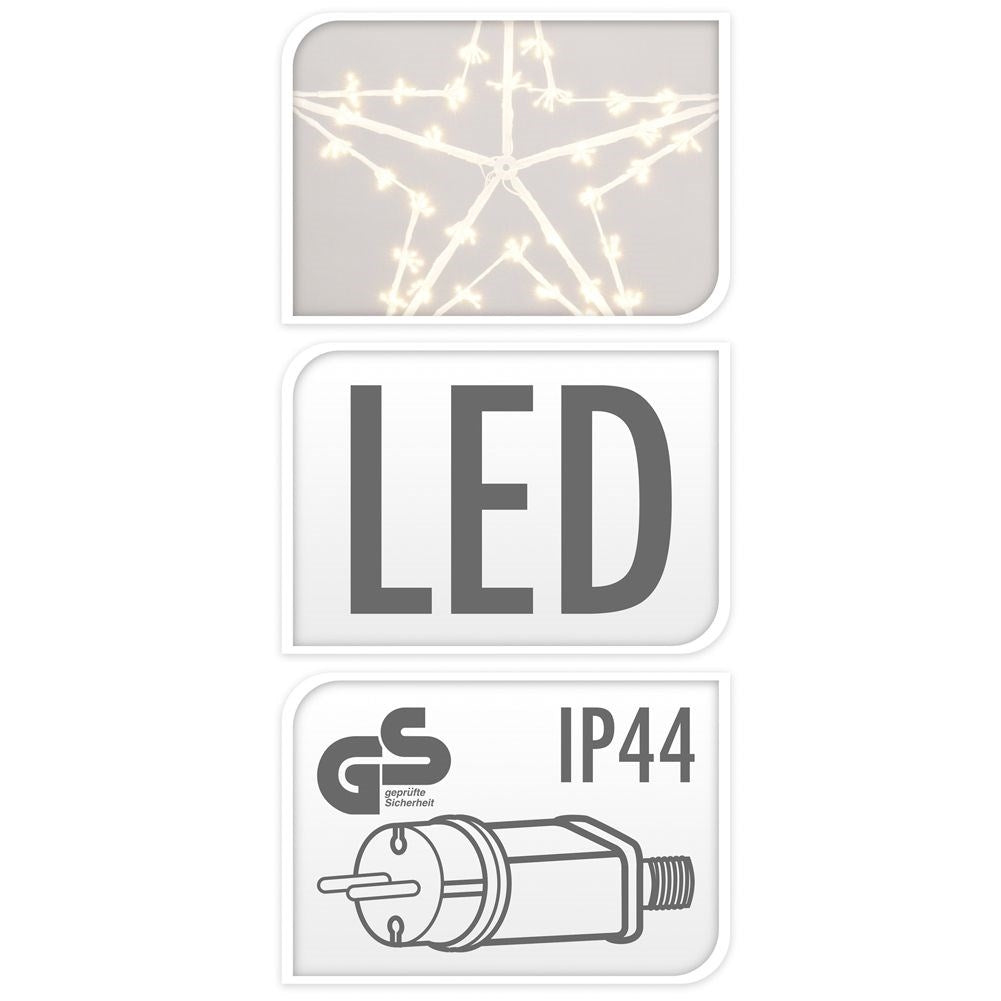 Christmas star with 400 LED lights for indoor and outdoor use