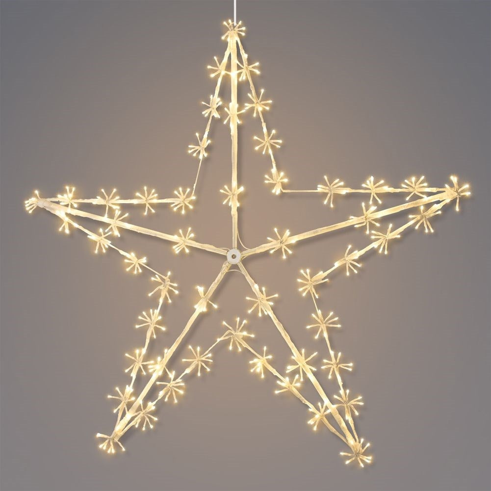 Christmas star with 400 LED lights for indoor and outdoor use