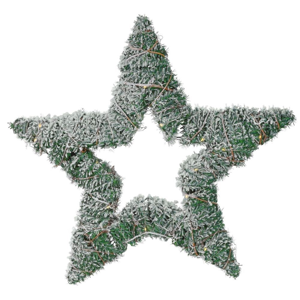 Christmas star with 40 LED lights and snow effect