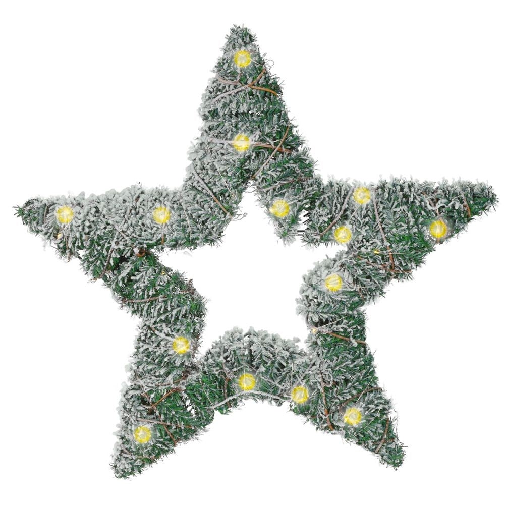 Christmas star with 40 LED lights and snow effect