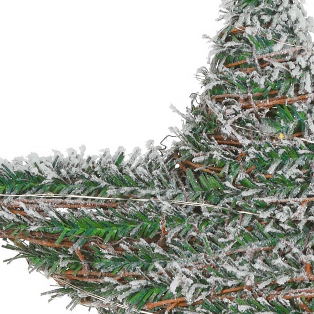 Christmas star with snow effect and 20 LED lights