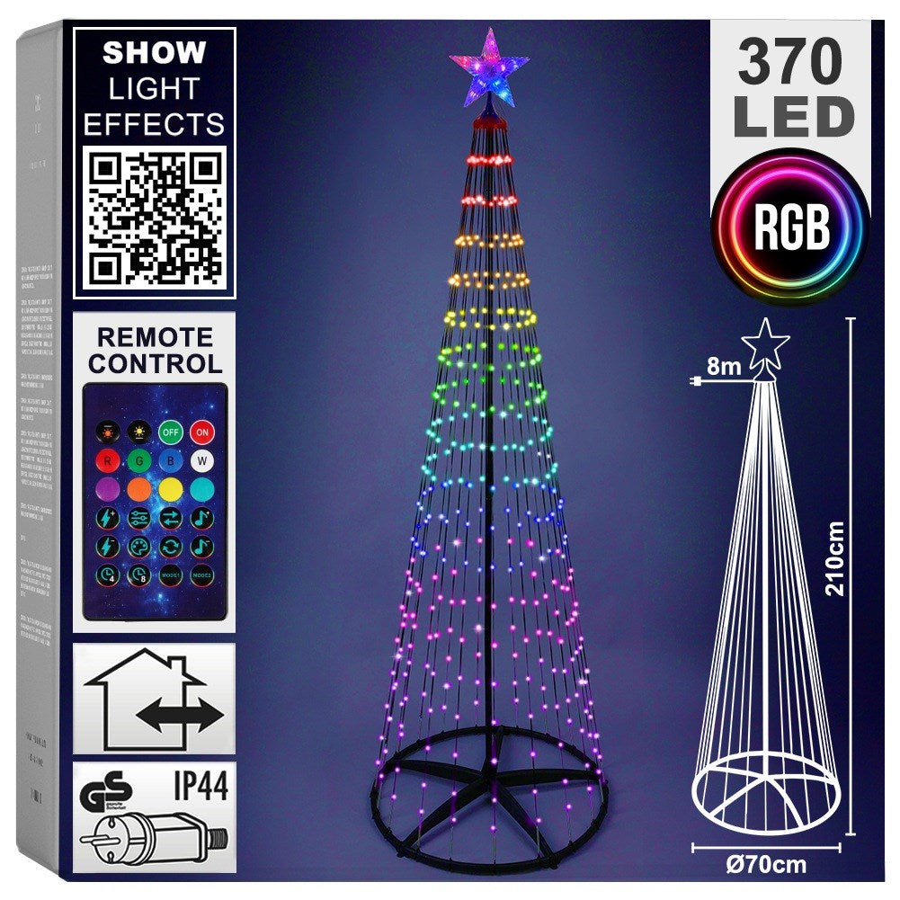 Christmas tree, 370 LED, 210 cm
