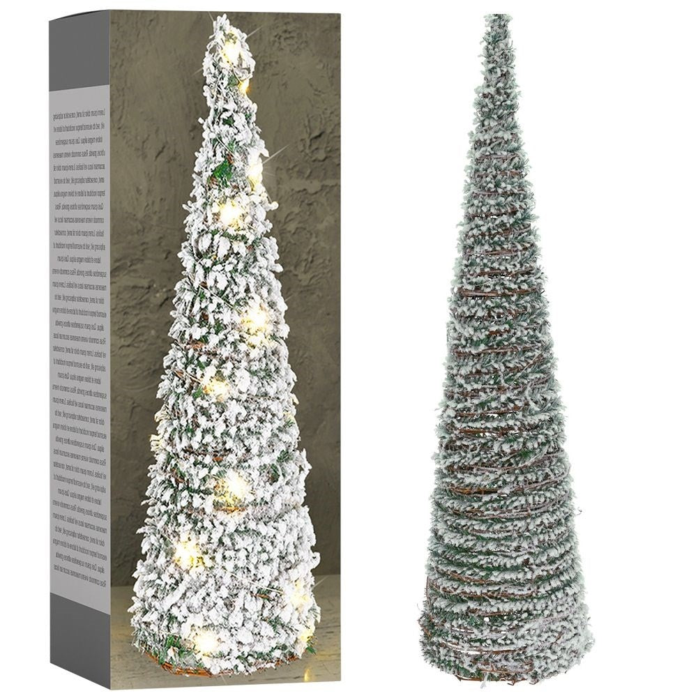 Christmas tree 80 cm with 40 LED lights and snow-covered effect