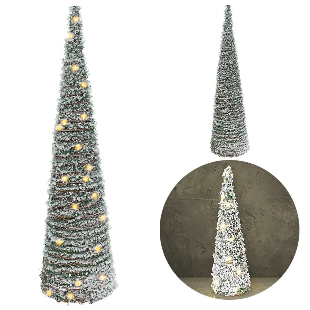 Christmas tree 80 cm with 40 LED lights and snow-covered effect