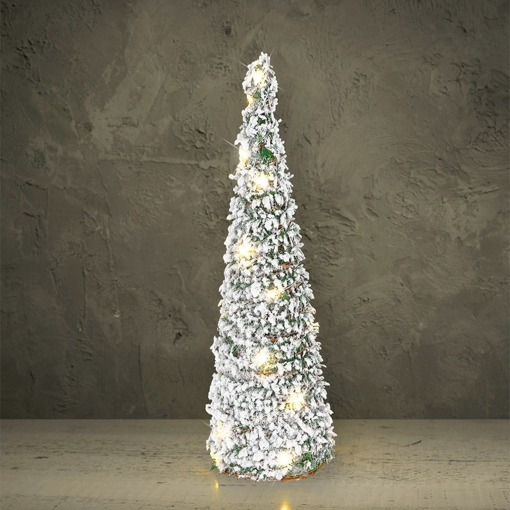 Christmas tree 80 cm with 40 LED lights and snow-covered effect