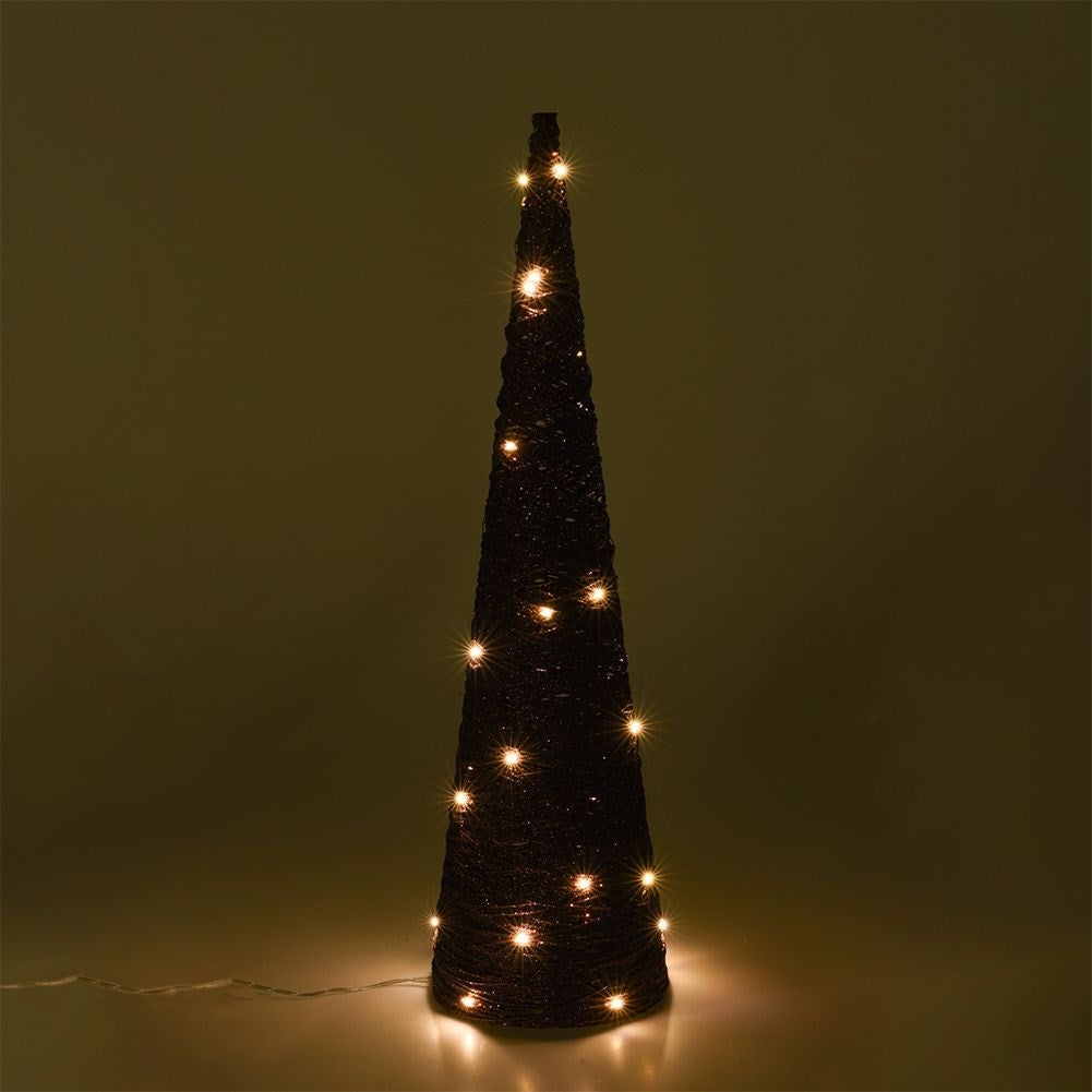 Christmas tree Cone-shaped with LED lights and Glitter 58 cm
