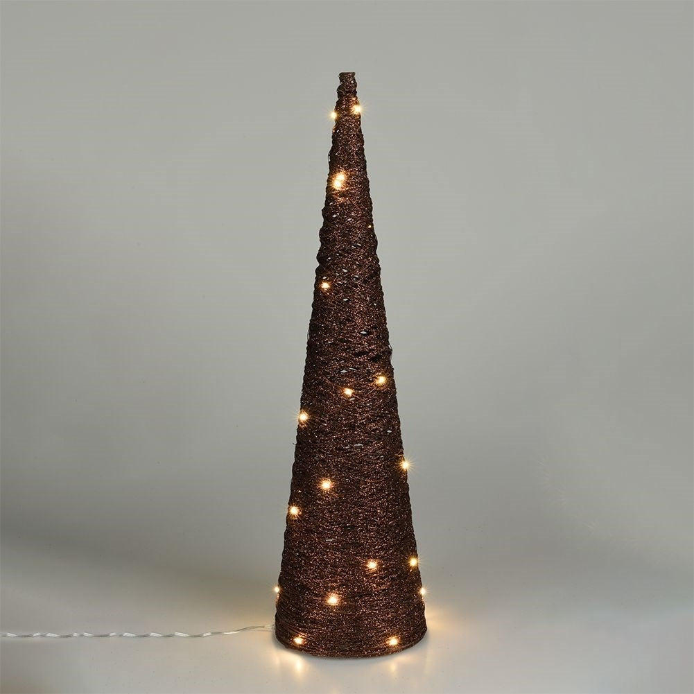 Christmas tree Cone-shaped with LED lights and Glitter 58 cm
