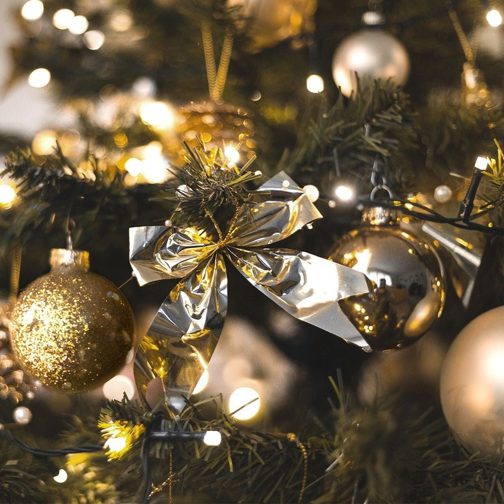 Christmas tree balls: 26 decorative ones in gold, glass and glitter