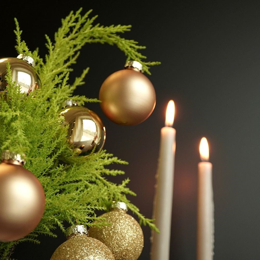 Christmas tree balls: 26 decorative ones in gold, glass and glitter