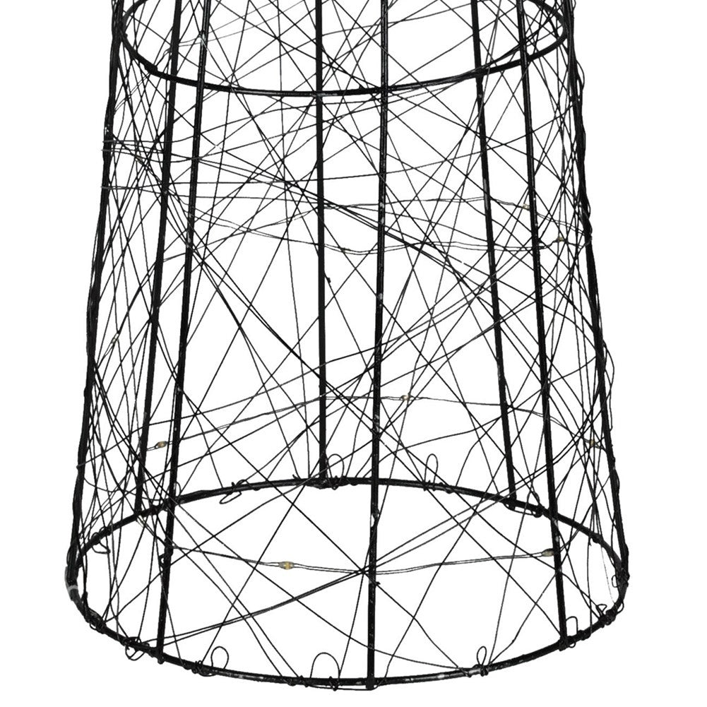 Christmas tree cone 80 cm with 40 LED lights in Modern Black