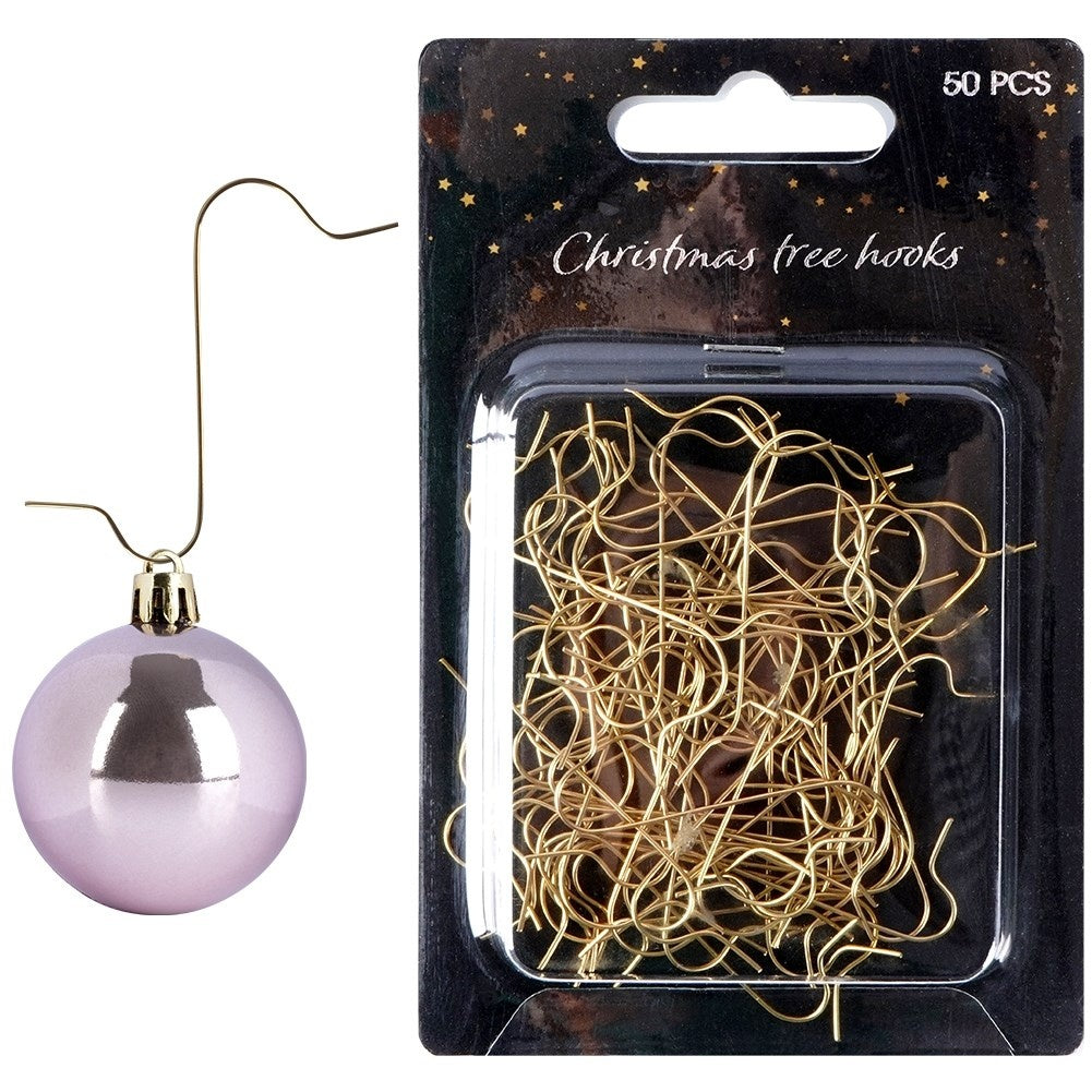 Christmas tree hanger Gold 50-pack 4 cm for Simple Hanging