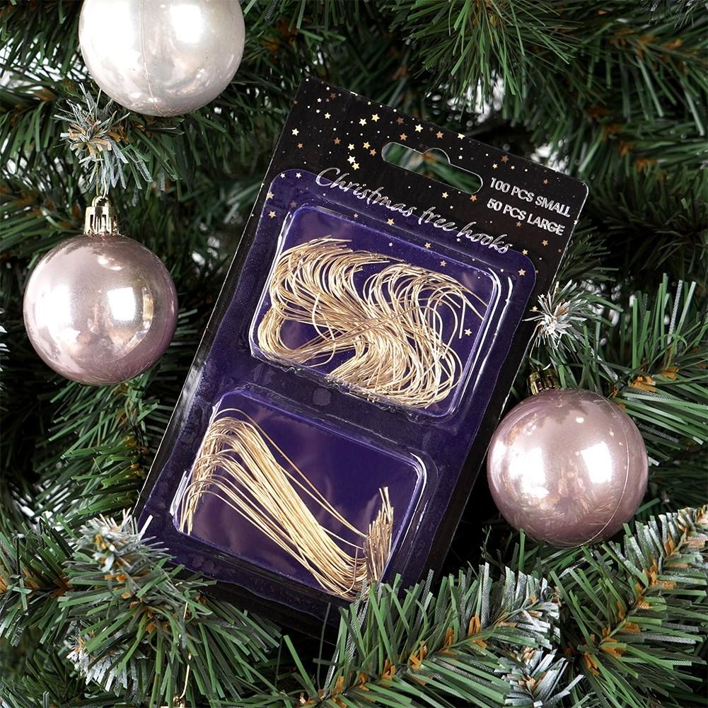 Christmas tree hooks 150-pack: Small & large for easy decoration