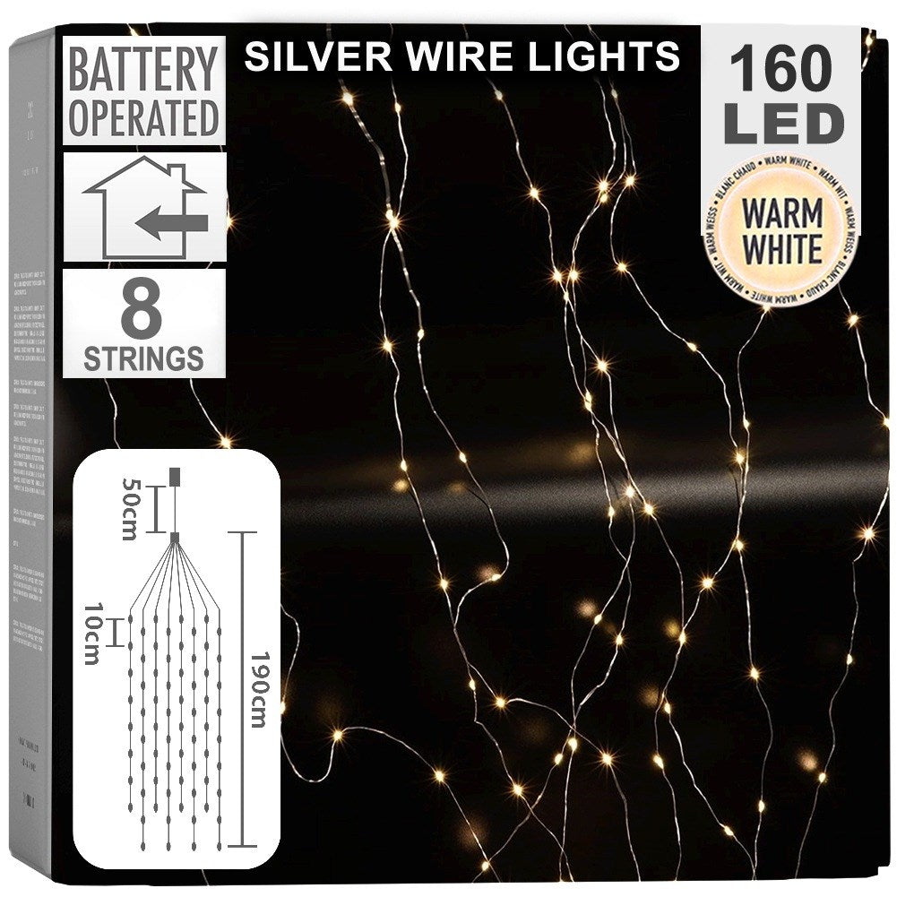 Christmas tree lights wire 160 LED, 190 cm