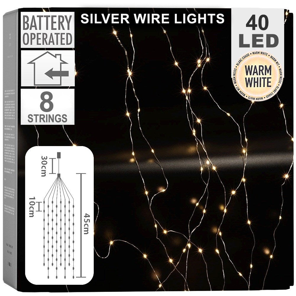 Christmas tree lights wire 40 LED, 45 cm
