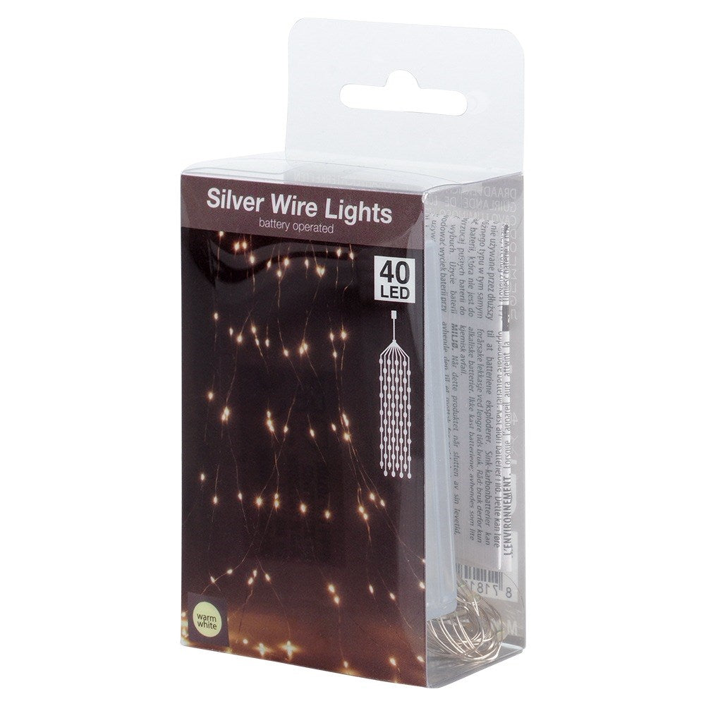 Christmas tree lights wire 40 LED, 45 cm