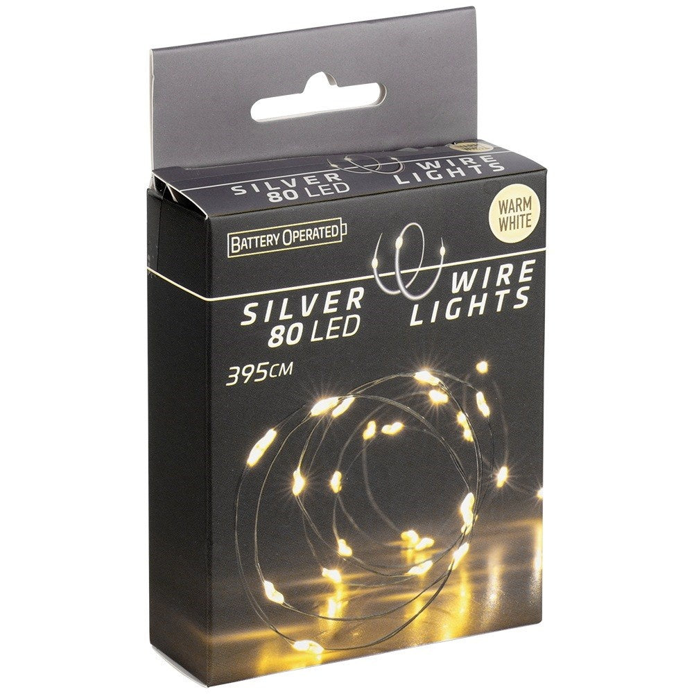 Christmas tree lights wire 80 LED, 395 cm