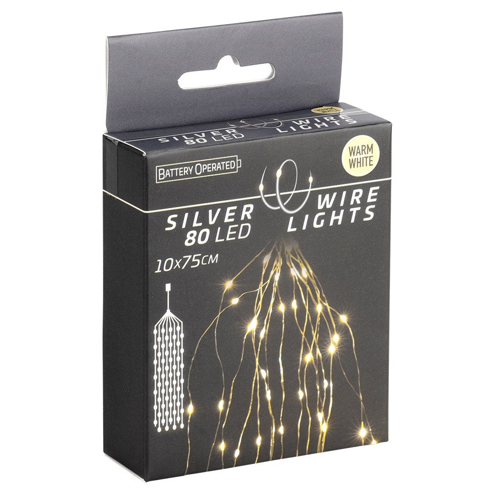 Christmas tree lights wire 80 LED, 75 cm
