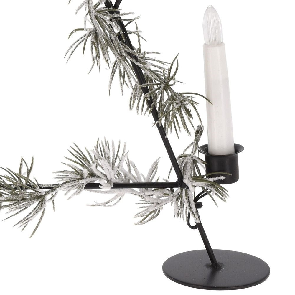 Christmas tree-shaped candle holder with seven candles