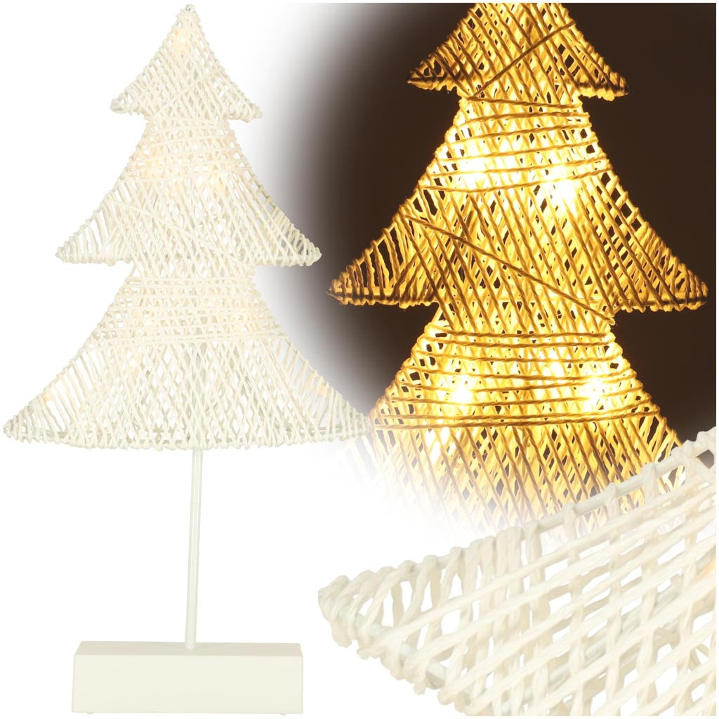 Christmas tree standing decoration 39cm 10LED warm yellow battery powered