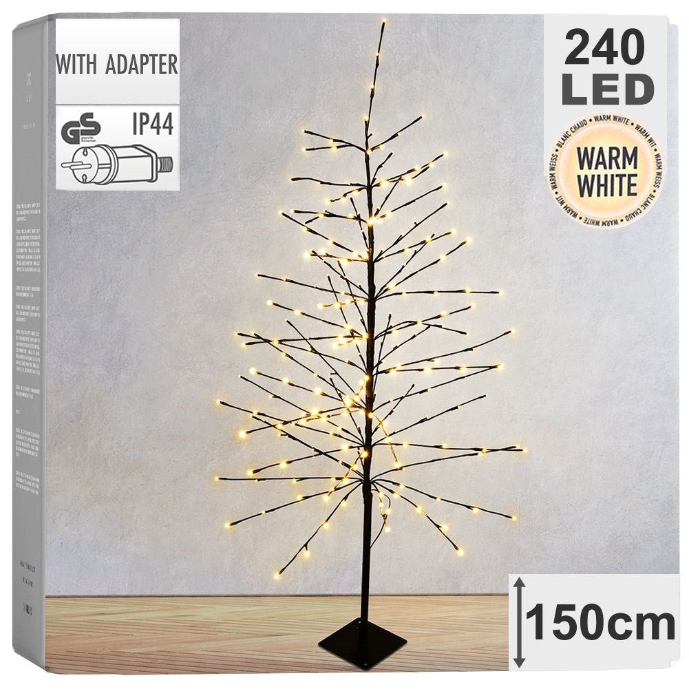 Christmas tree with 240 LED lights for indoor and outdoor use