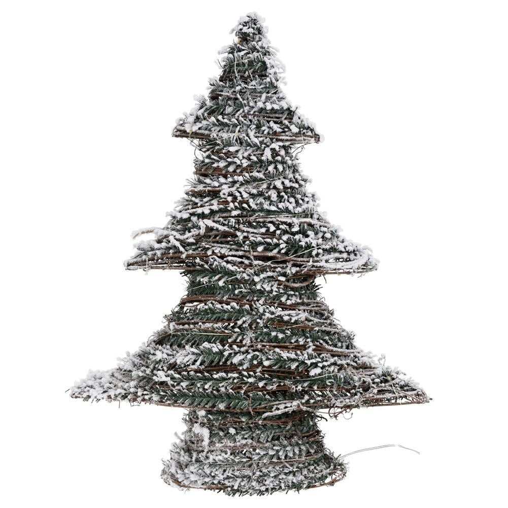 Christmas tree with 40 LED lights and snow effect - Christmas decoration