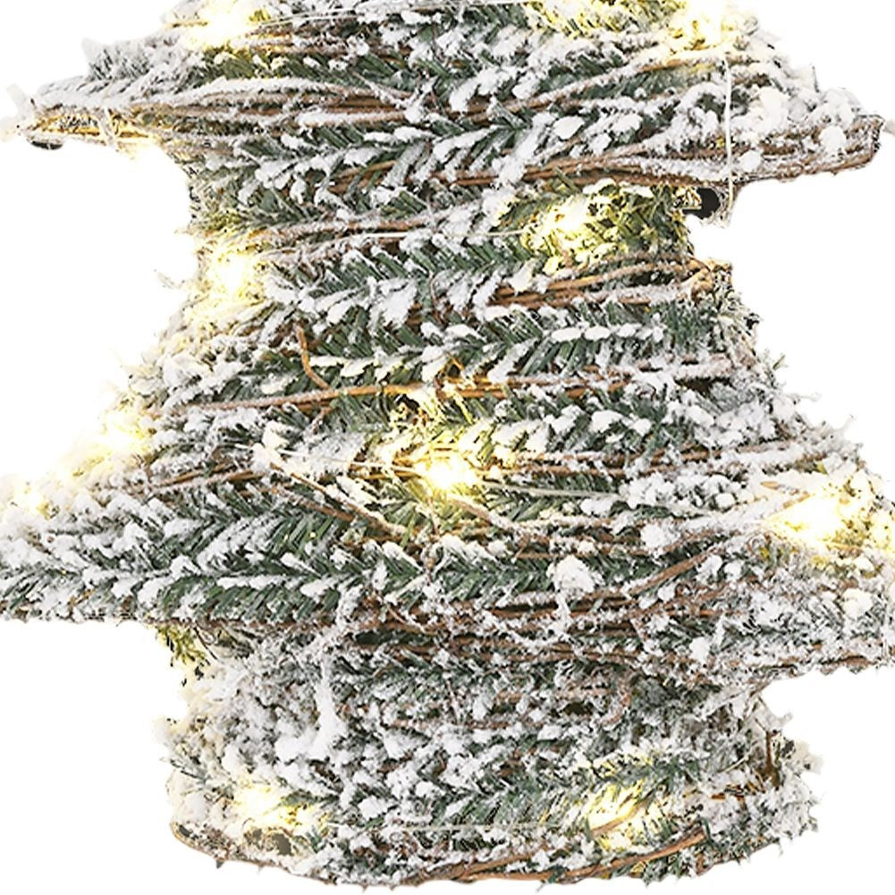 Christmas tree with 40 LED lights and snow effect - Christmas decoration
