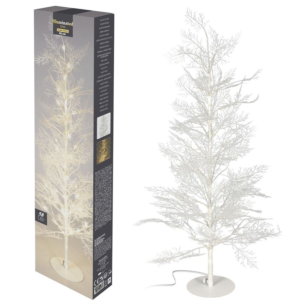 Christmas tree with 58 LED lights for indoor and outdoor use.