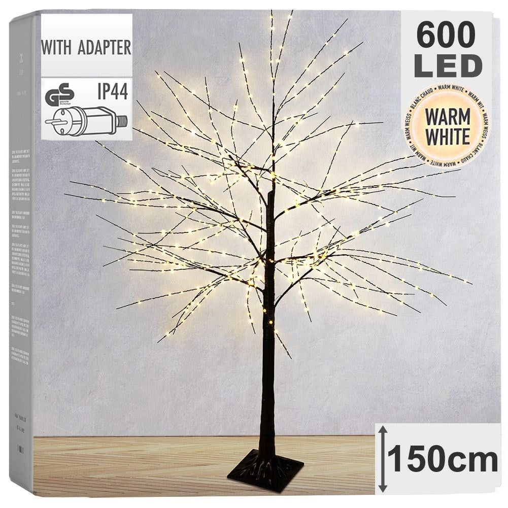 Christmas tree with 600 LED lights for indoors and outdoors