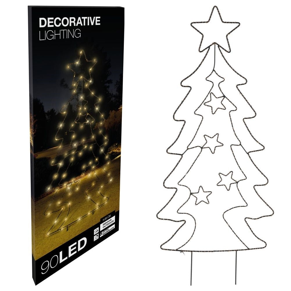 Christmas tree with LED lights for indoor and outdoor use