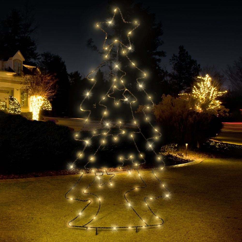 Christmas tree with LED lights for indoor and outdoor use