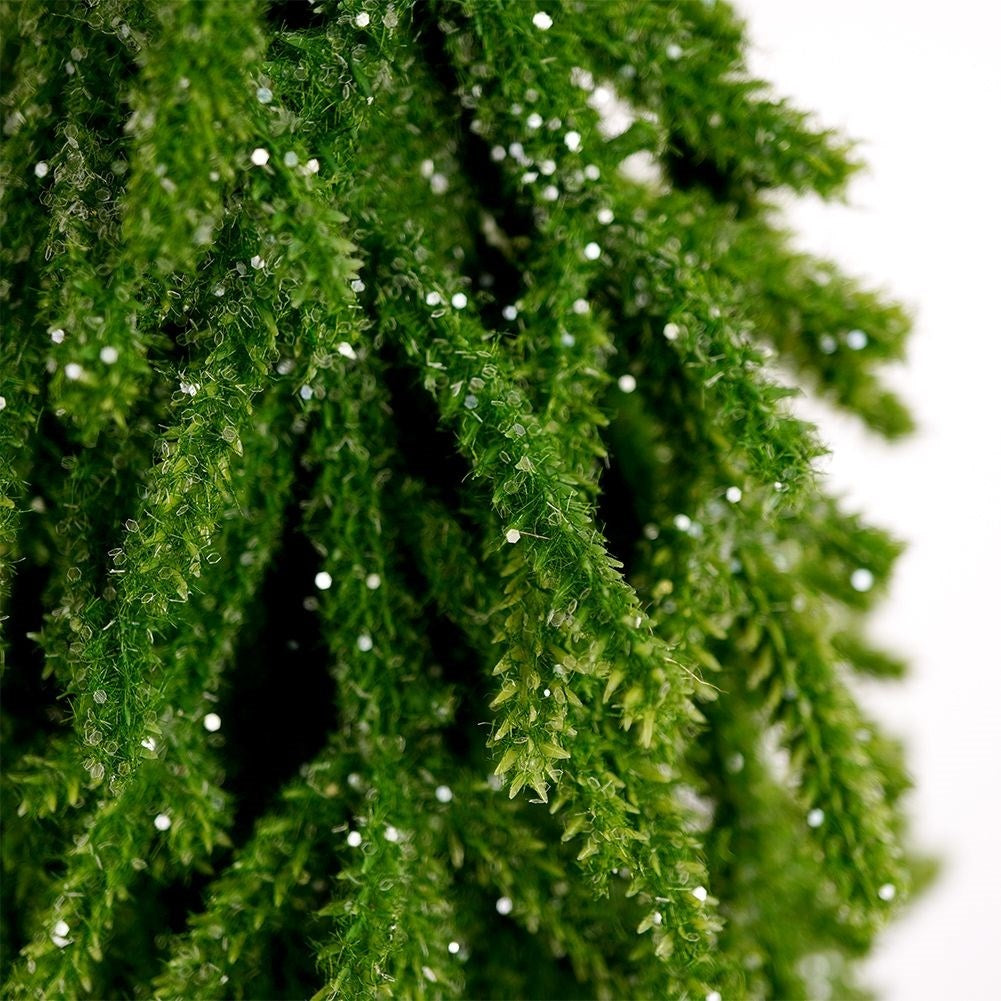Christmas tree with artificial snow, jute sack and concrete base, height 55 cm