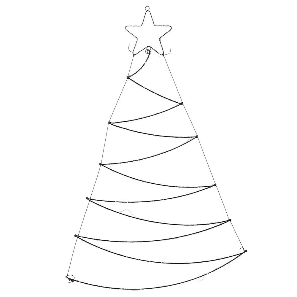 Christmas tree with shining top star, 76x110 cm, 125 LED lights