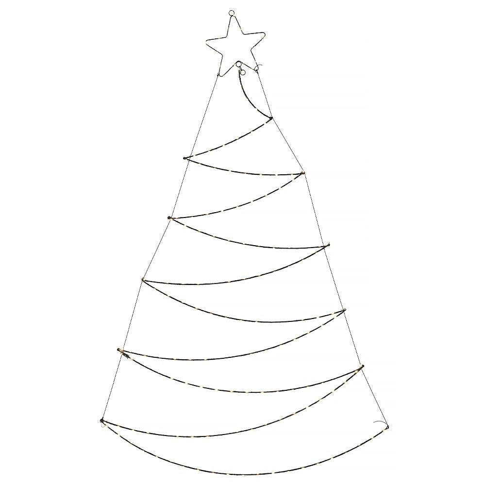 Christmas tree with star top, 89x150 cm, 150 LED lights