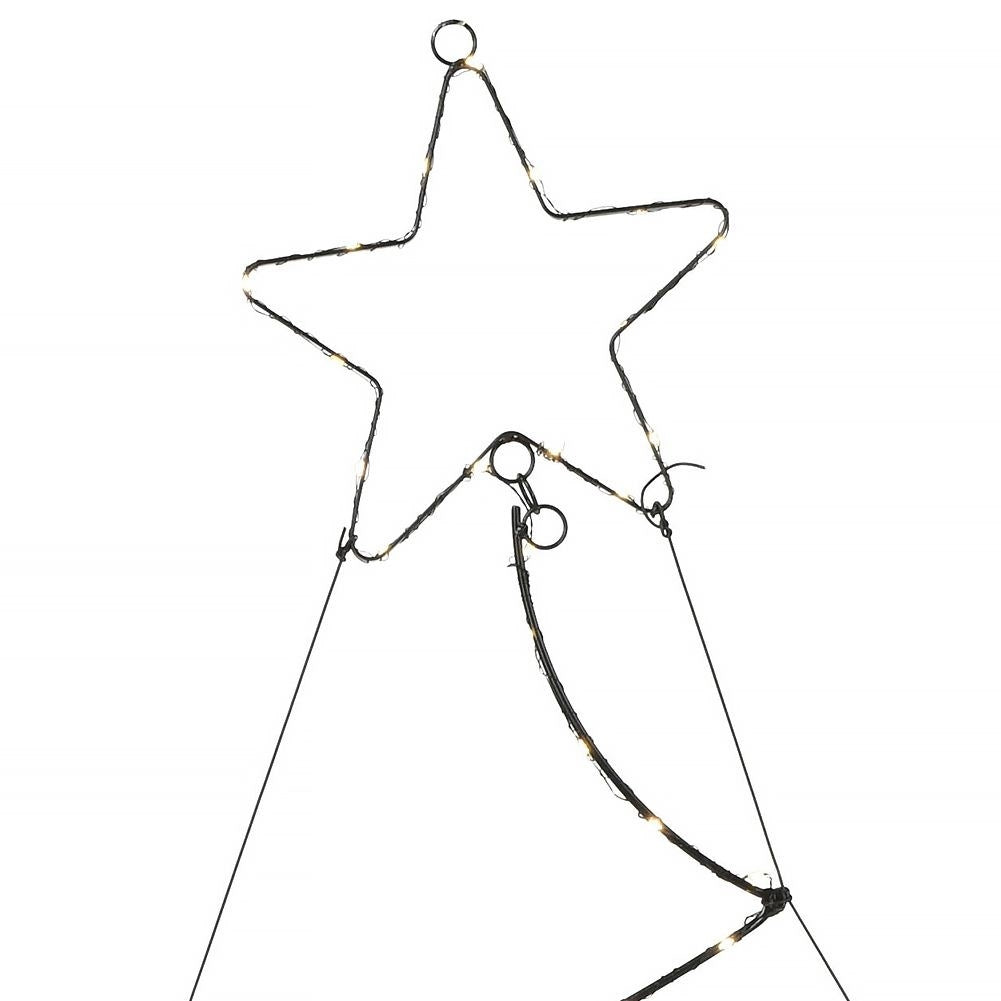 Christmas tree with star top, 89x150 cm, 150 LED lights