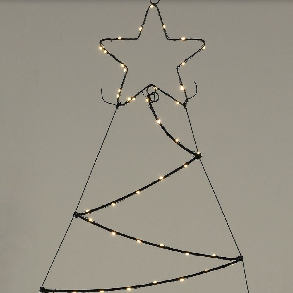 Christmas tree with star top, 89x150 cm, 150 LED lights