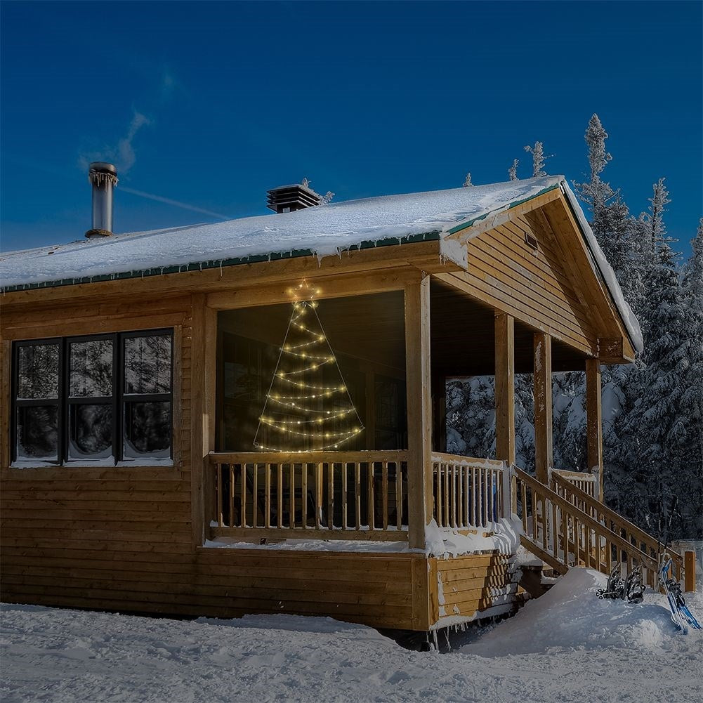 Christmas tree with star top, 89x150 cm, 150 LED lights