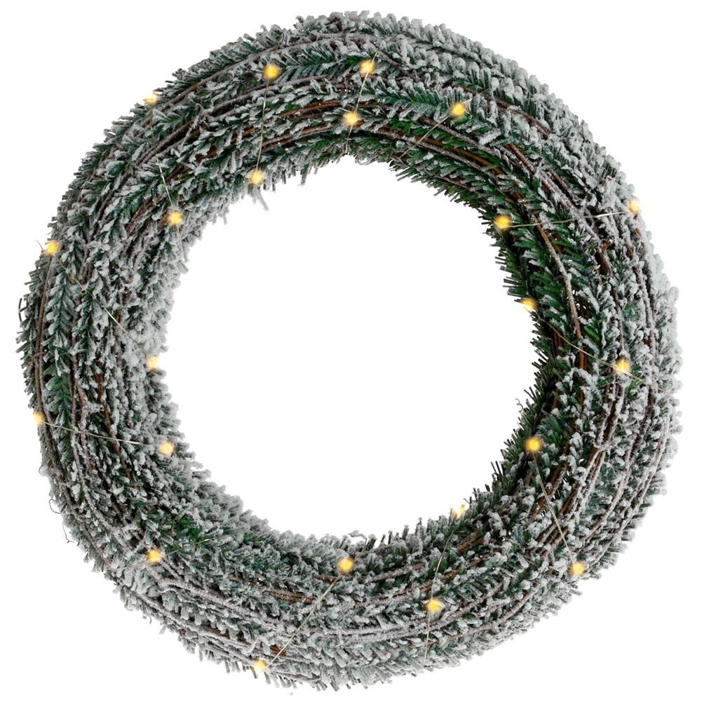 Christmas wreath with 30 LED lights for the door