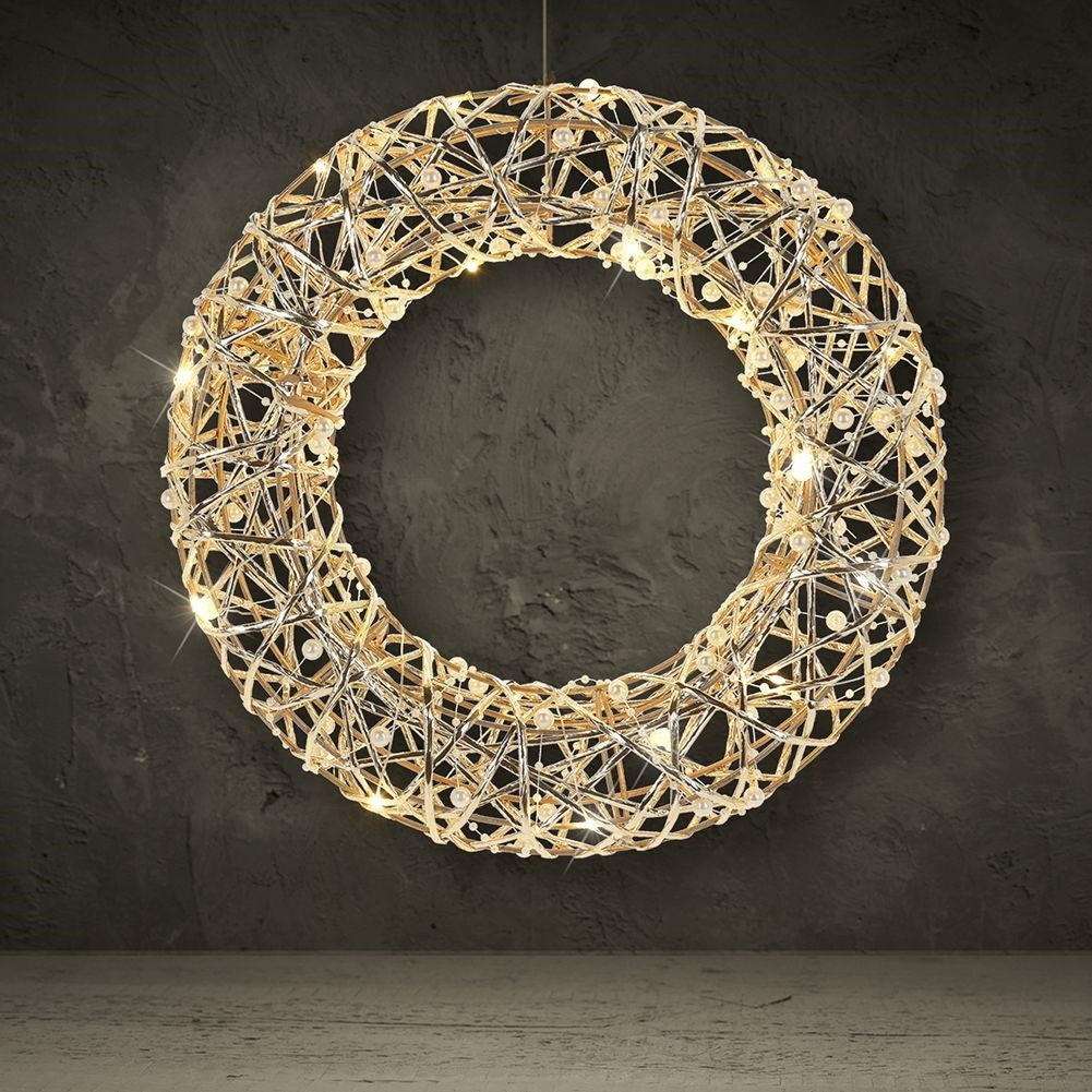 Christmas wreath with LED lights - 20 candles