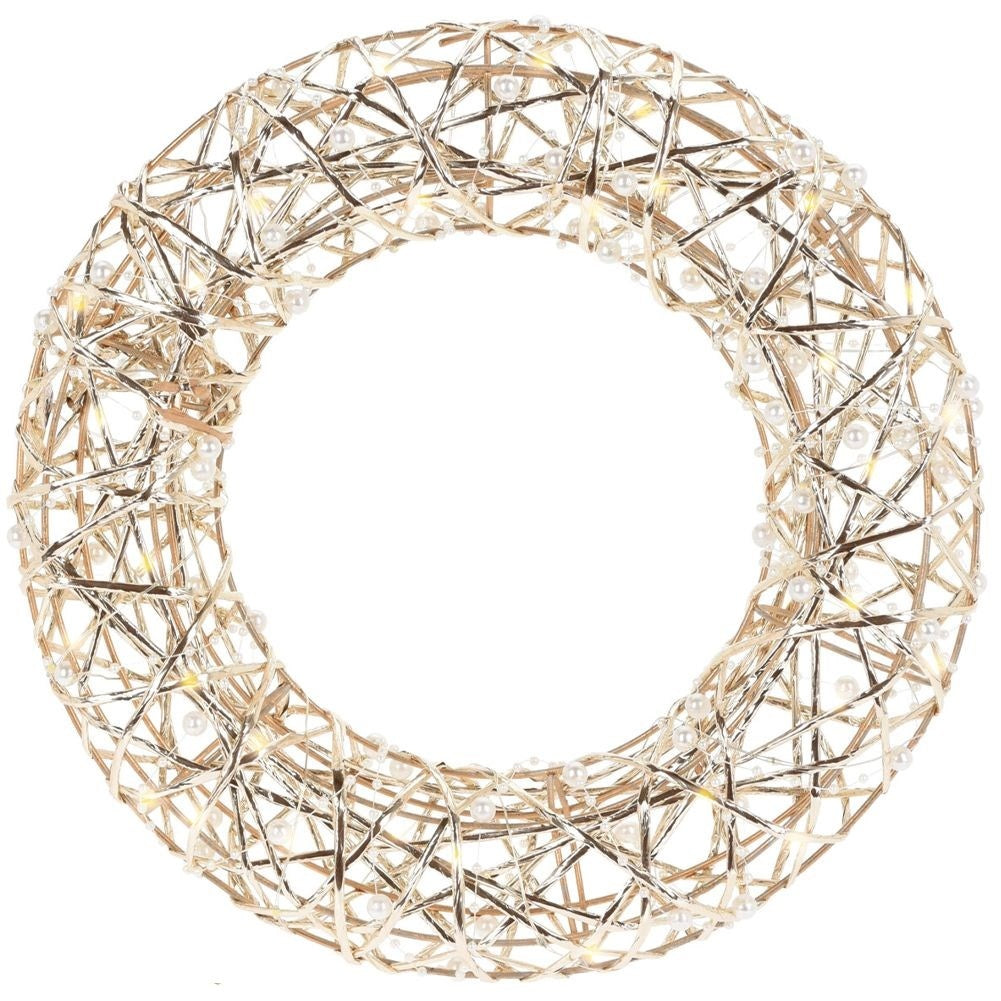 Christmas wreath with LED lights - 20 candles