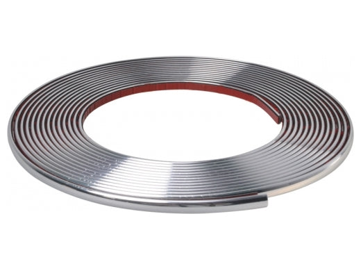 Chrome decorative self-adhesive strip for car 15mm x 15m