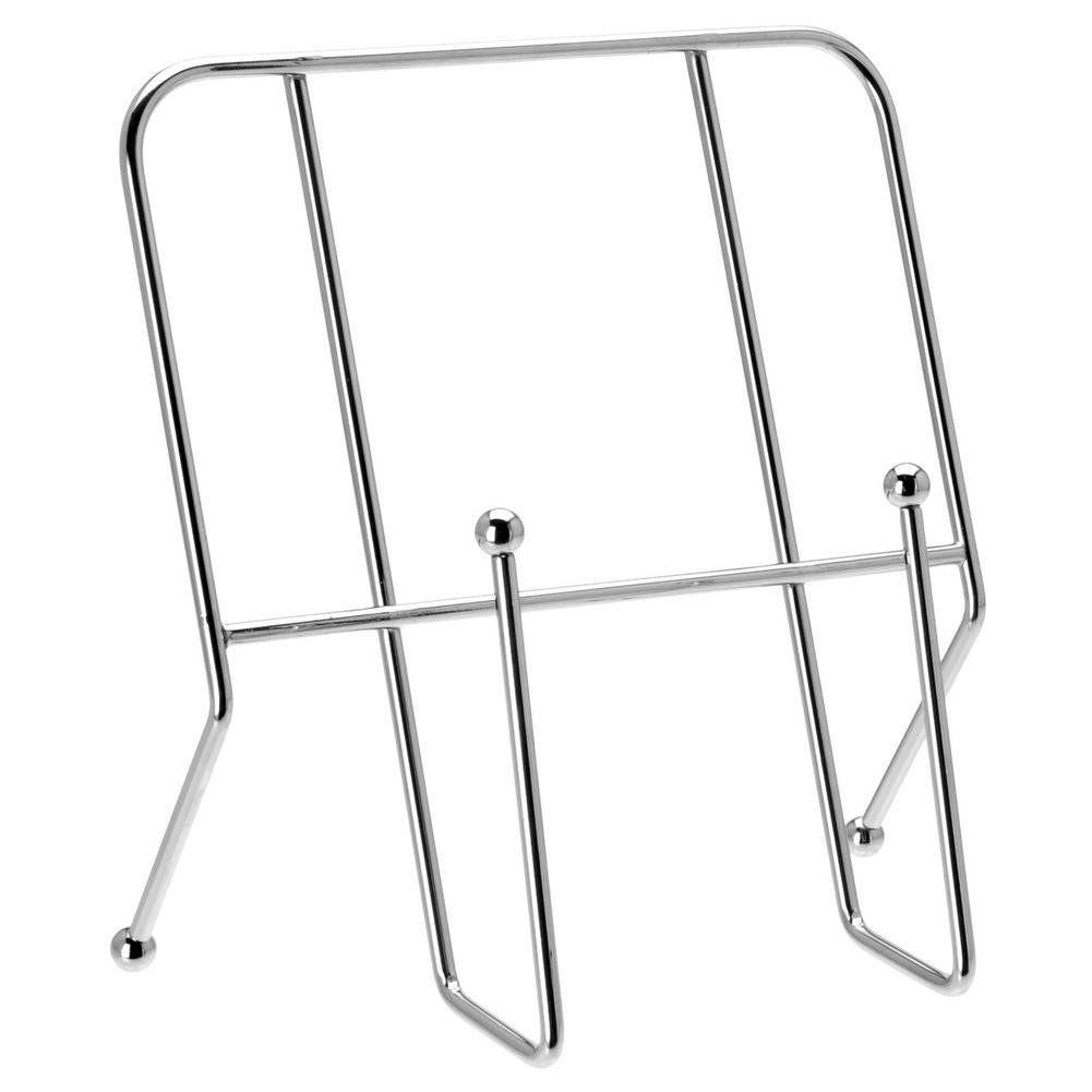 Chrome stand for cookbook and tablet - shiny and practical