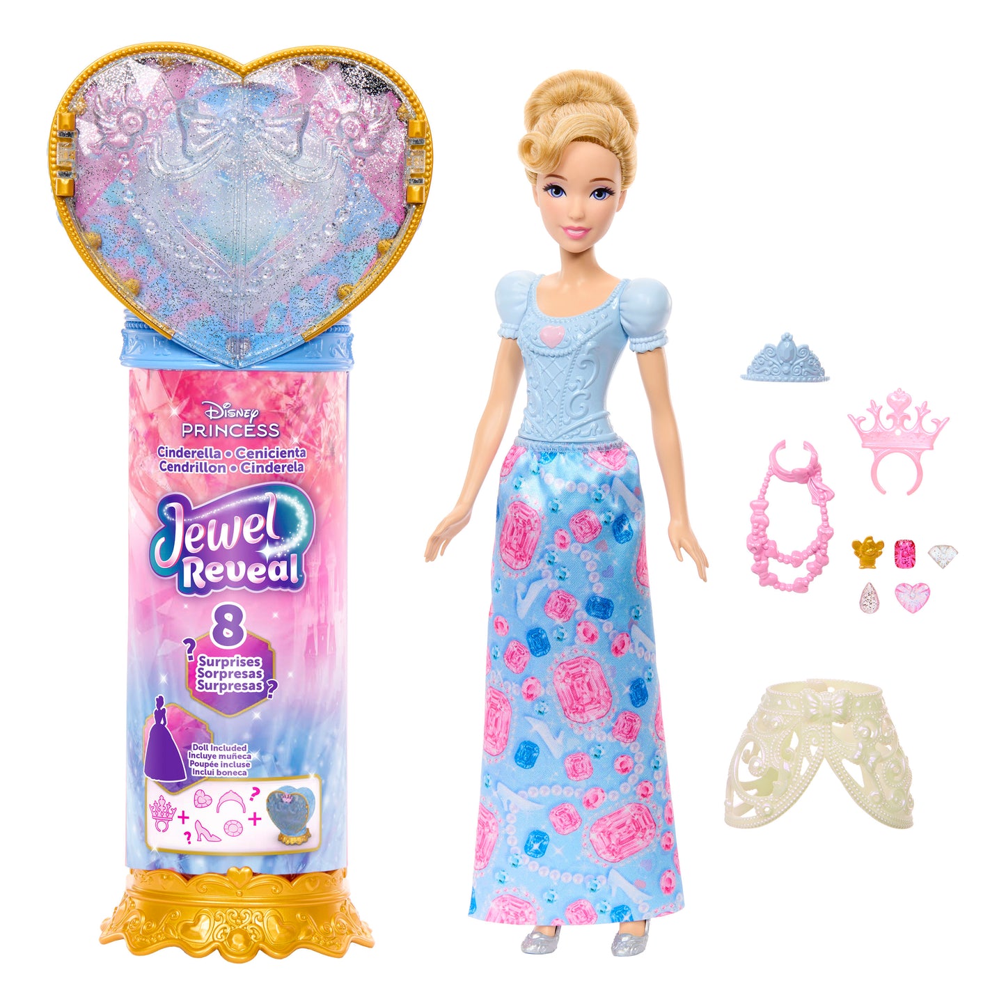Cinderella Heart Wand with Doll and Accessories Set