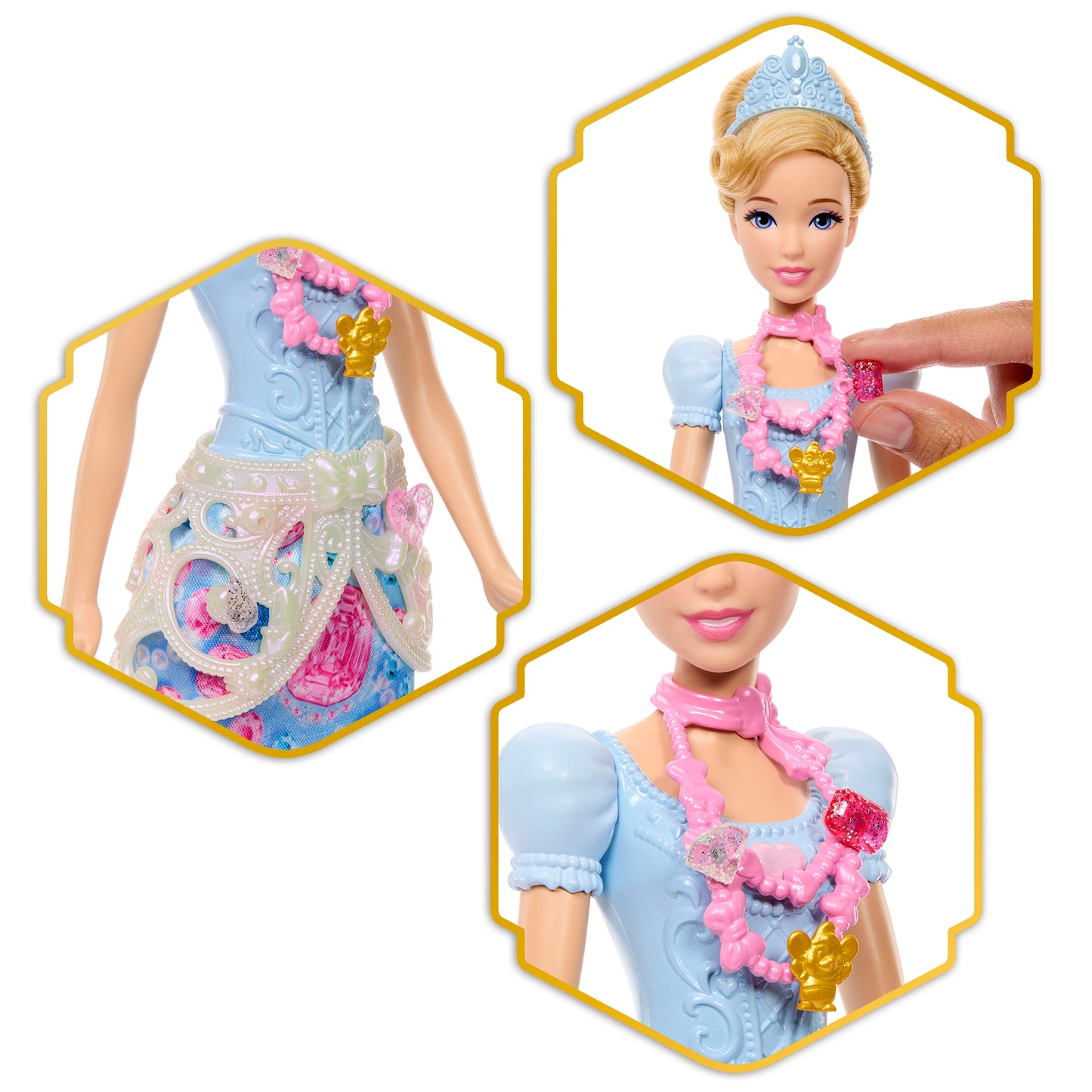 Cinderella Heart Wand with Doll and Accessories Set