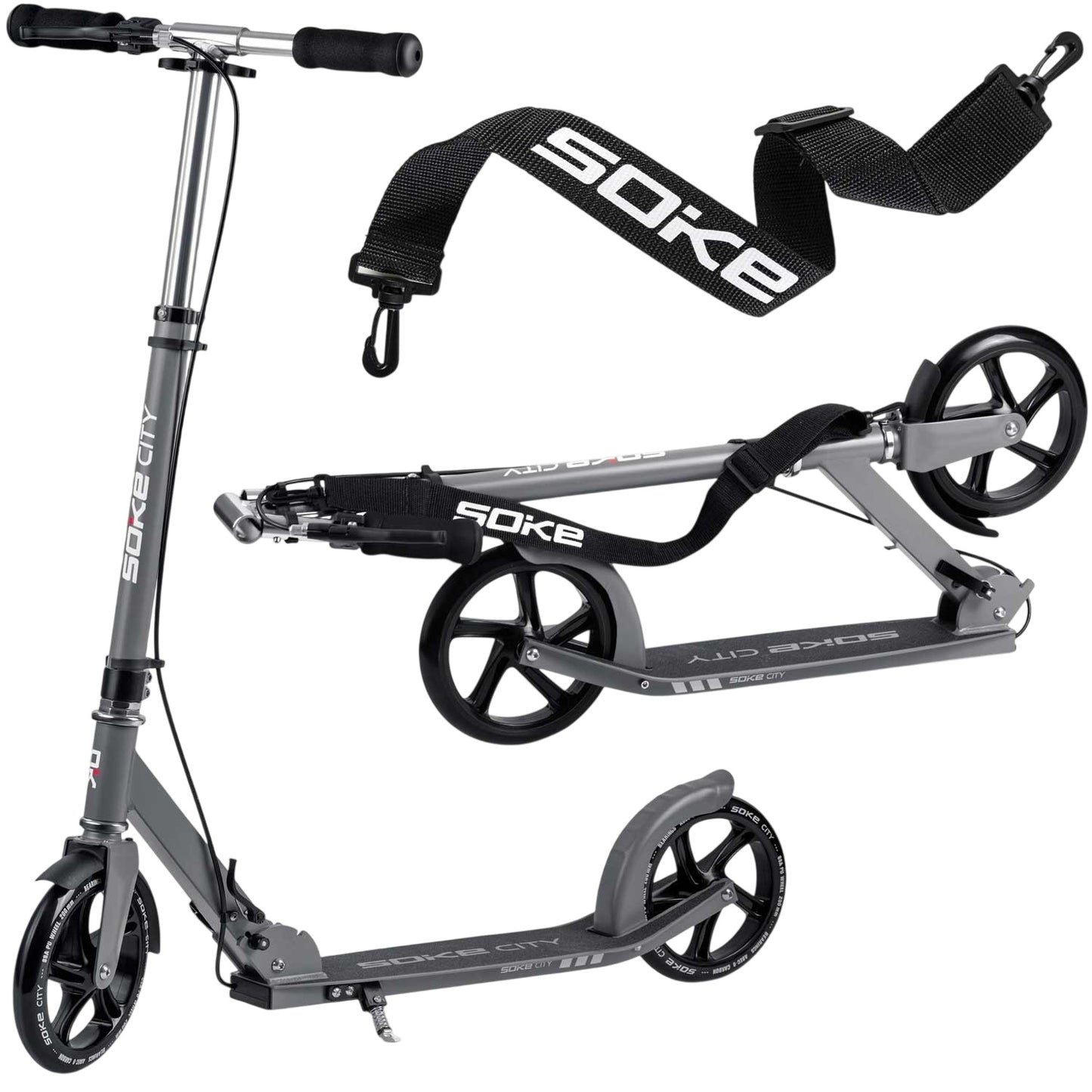 City Scooter with Adjustable Height and Folding Design