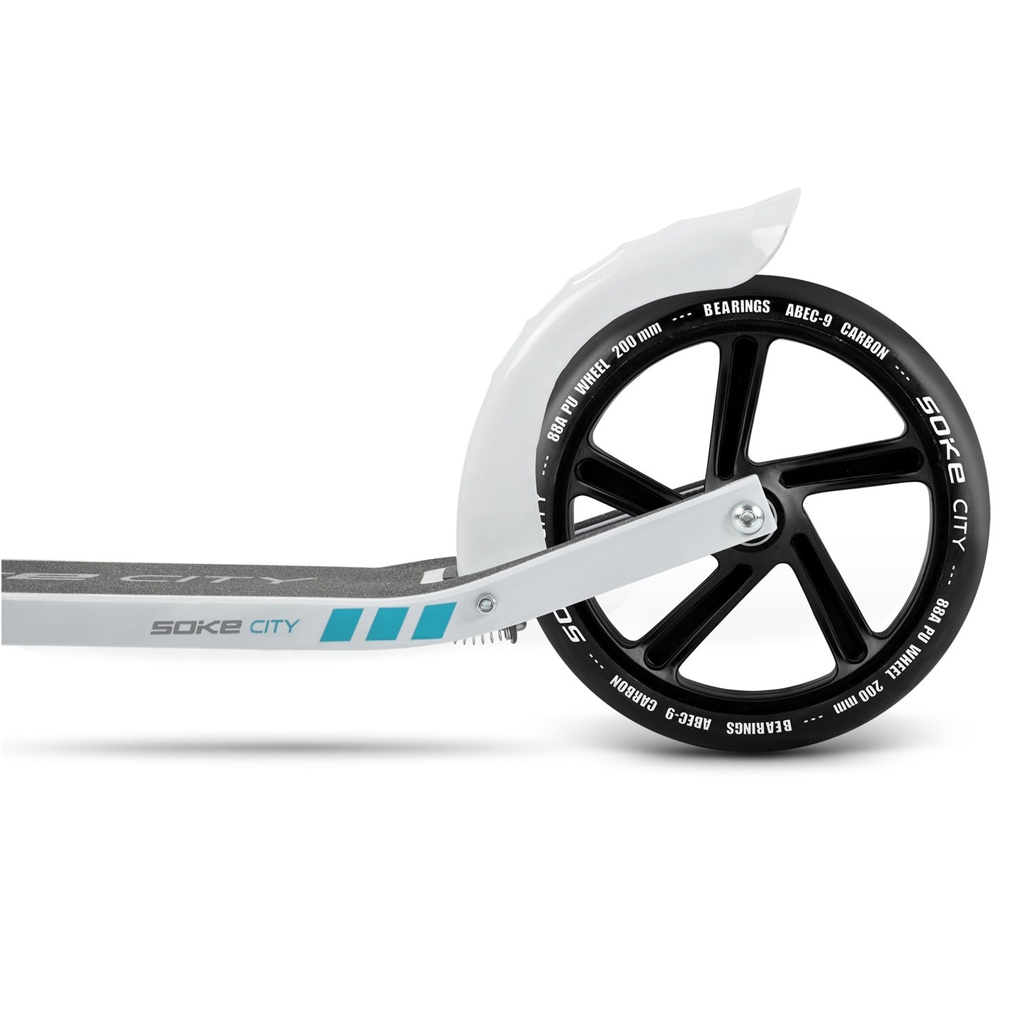 City scooter wheels 200 mm Black 2-pack