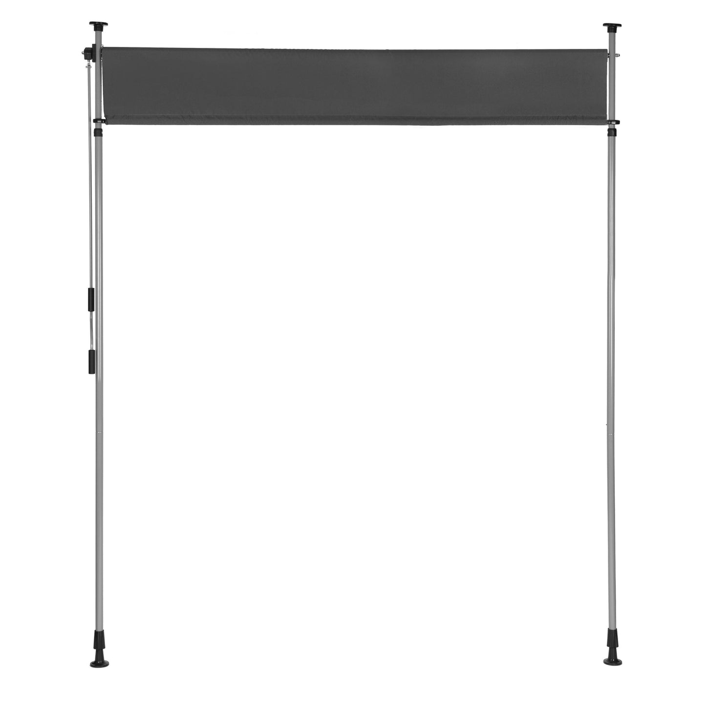 Clamp-On Retractable Awning with Crank, Height Adjustable, Anthracite MultiGarden