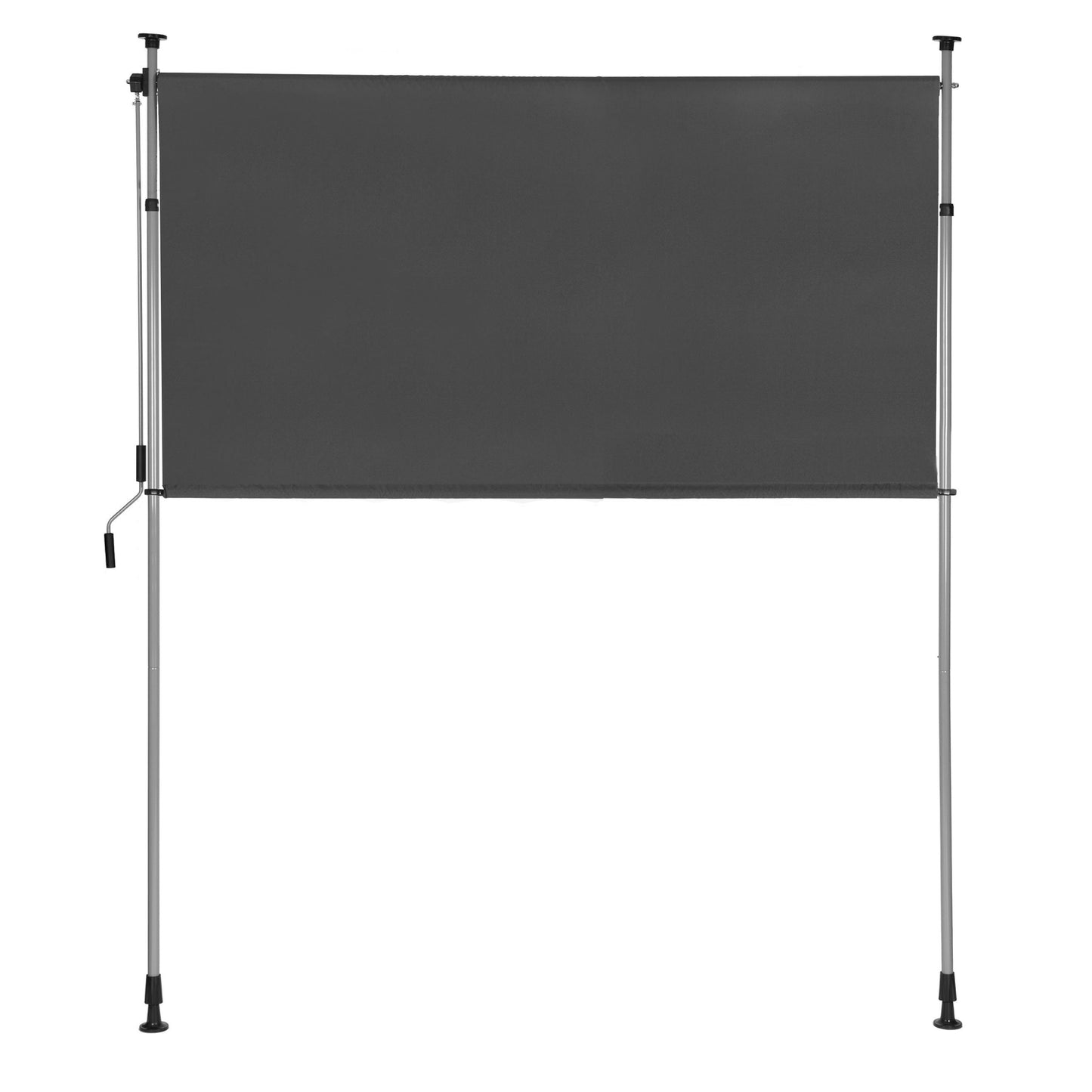 Clamp-On Retractable Awning with Crank, Height Adjustable, Anthracite MultiGarden