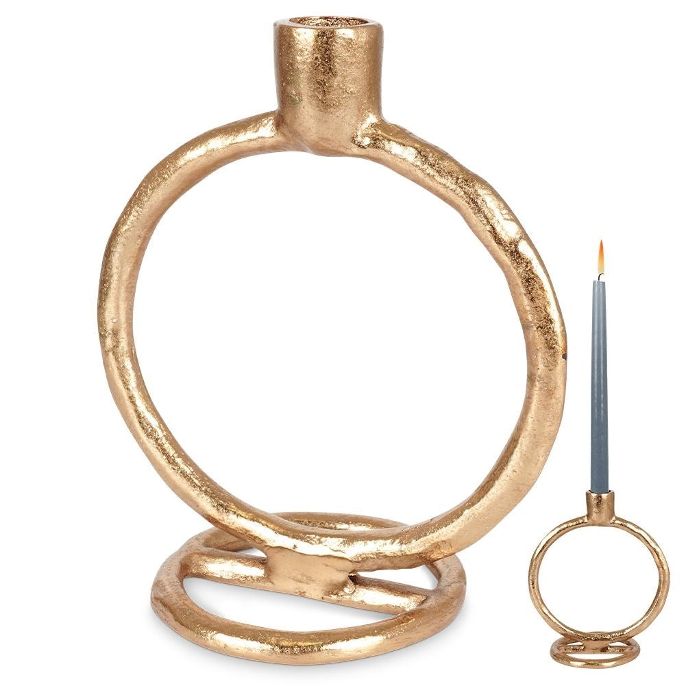 Classic Aluminum Candlestick in Golden Color