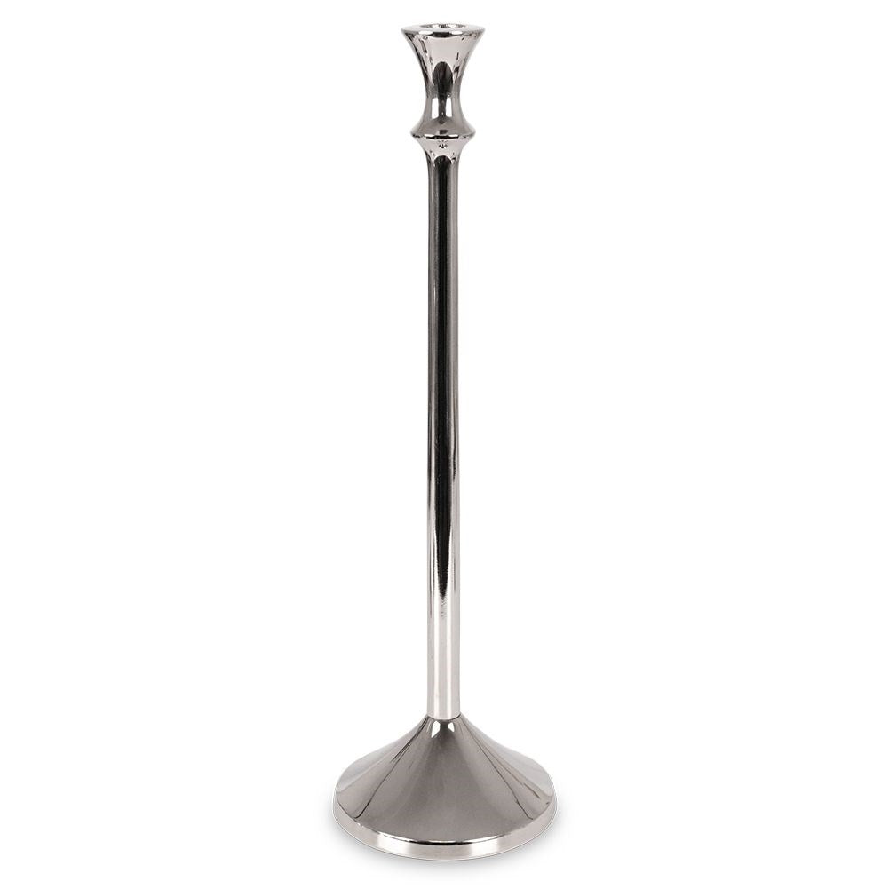 Classic Aluminum Candlestick in Silver for Long Light