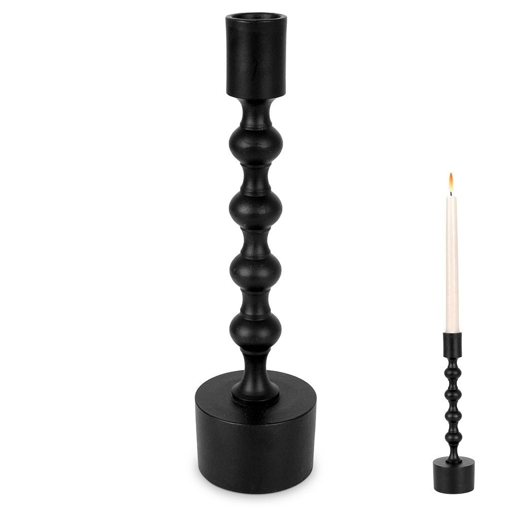 Classic Black Candle Holder in Aluminum for Candles